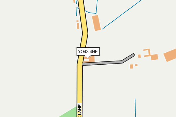 YO43 4HE map - OS OpenMap – Local (Ordnance Survey)