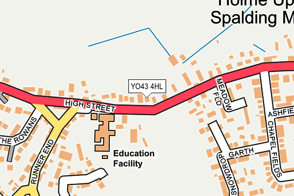 YO43 4HL map - OS OpenMap – Local (Ordnance Survey)
