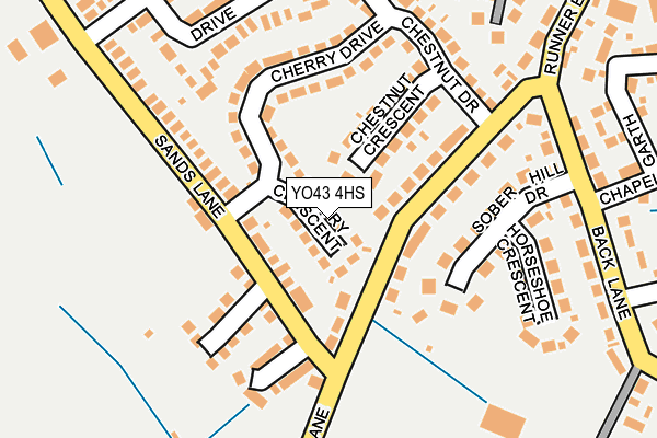 YO43 4HS map - OS OpenMap – Local (Ordnance Survey)