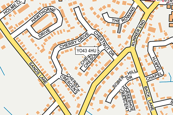 YO43 4HU map - OS OpenMap – Local (Ordnance Survey)