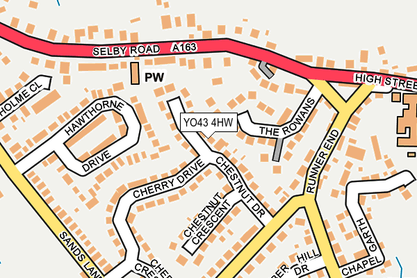 YO43 4HW map - OS OpenMap – Local (Ordnance Survey)