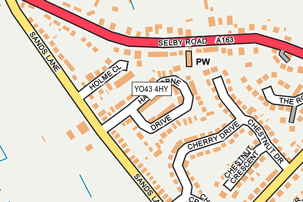 YO43 4HY map - OS OpenMap – Local (Ordnance Survey)