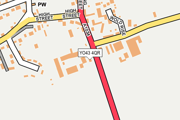 YO43 4QR map - OS OpenMap – Local (Ordnance Survey)