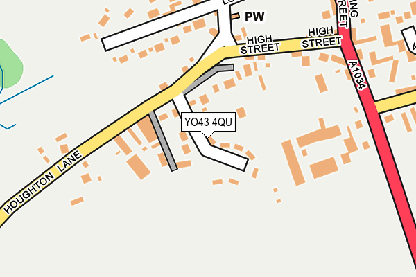 YO43 4QU map - OS OpenMap – Local (Ordnance Survey)