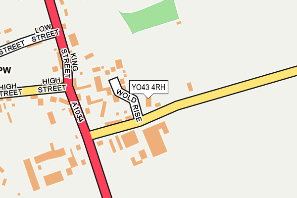 YO43 4RH map - OS OpenMap – Local (Ordnance Survey)