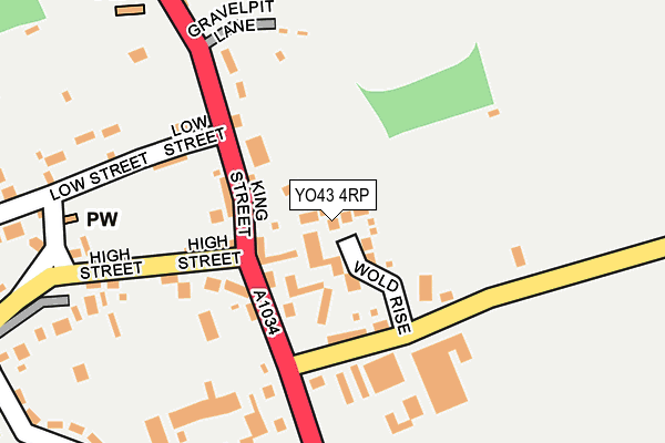 YO43 4RP map - OS OpenMap – Local (Ordnance Survey)