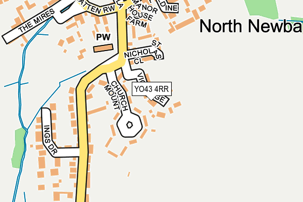 YO43 4RR map - OS OpenMap – Local (Ordnance Survey)