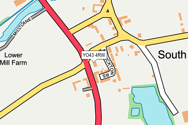 YO43 4RW map - OS OpenMap – Local (Ordnance Survey)