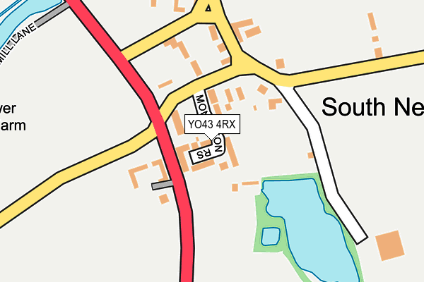 YO43 4RX map - OS OpenMap – Local (Ordnance Survey)