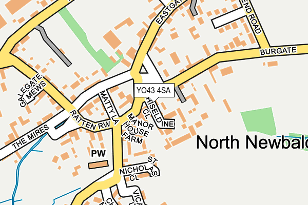 YO43 4SA map - OS OpenMap – Local (Ordnance Survey)