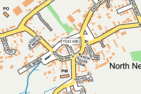 YO43 4SB map - OS OpenMap – Local (Ordnance Survey)