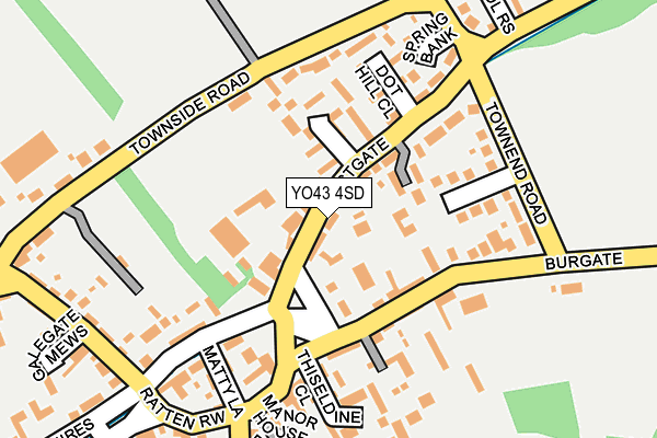 YO43 4SD map - OS OpenMap – Local (Ordnance Survey)