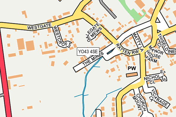 YO43 4SE map - OS OpenMap – Local (Ordnance Survey)