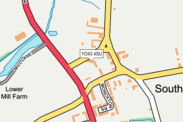 YO43 4SU map - OS OpenMap – Local (Ordnance Survey)