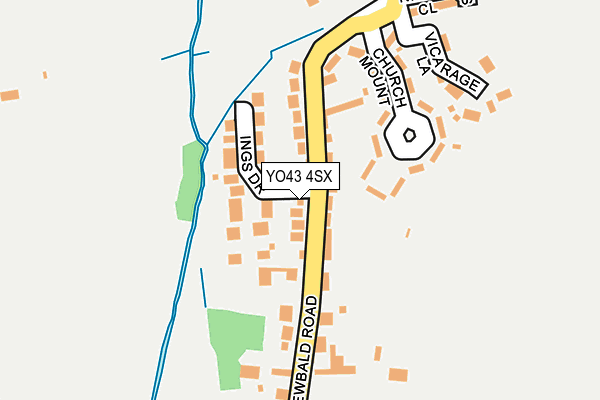 YO43 4SX map - OS OpenMap – Local (Ordnance Survey)