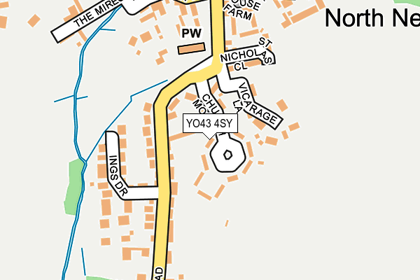 YO43 4SY map - OS OpenMap – Local (Ordnance Survey)