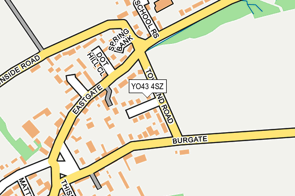 YO43 4SZ map - OS OpenMap – Local (Ordnance Survey)