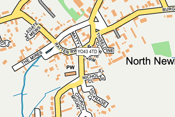 YO43 4TD map - OS OpenMap – Local (Ordnance Survey)