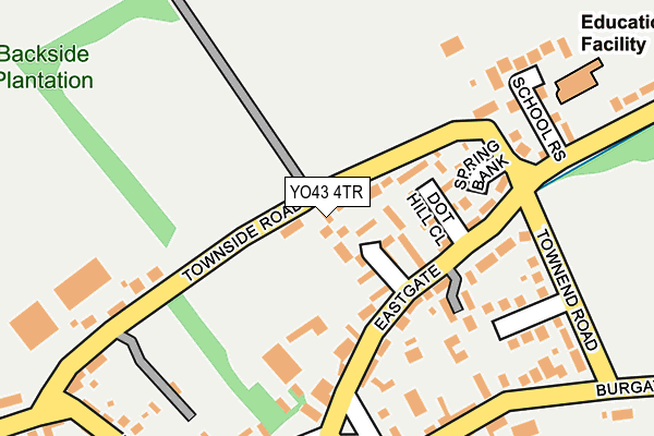 YO43 4TR map - OS OpenMap – Local (Ordnance Survey)