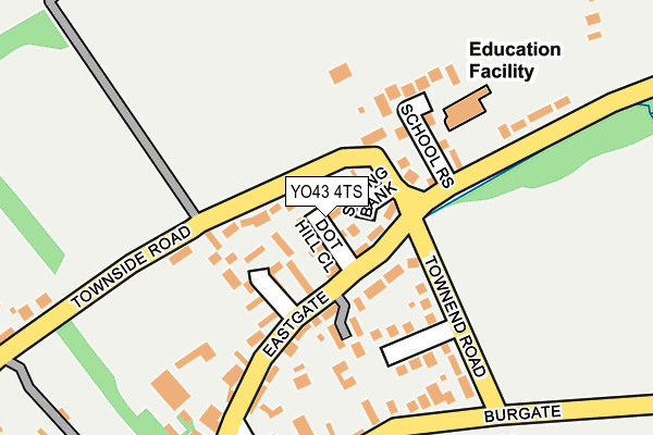 YO43 4TS map - OS OpenMap – Local (Ordnance Survey)