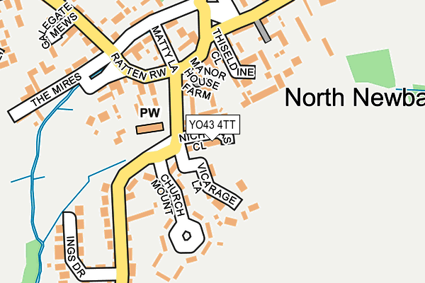 YO43 4TT map - OS OpenMap – Local (Ordnance Survey)