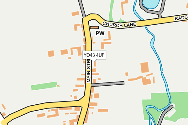 YO43 4UF map - OS OpenMap – Local (Ordnance Survey)