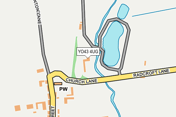 YO43 4UG map - OS OpenMap – Local (Ordnance Survey)