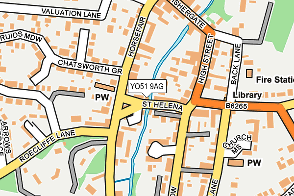 YO51 9AG map - OS OpenMap – Local (Ordnance Survey)