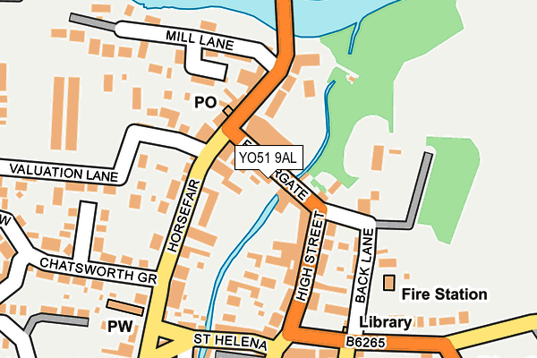 YO51 9AL map - OS OpenMap – Local (Ordnance Survey)
