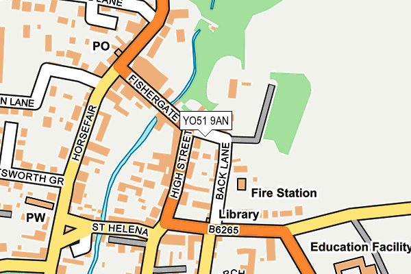 YO51 9AN map - OS OpenMap – Local (Ordnance Survey)