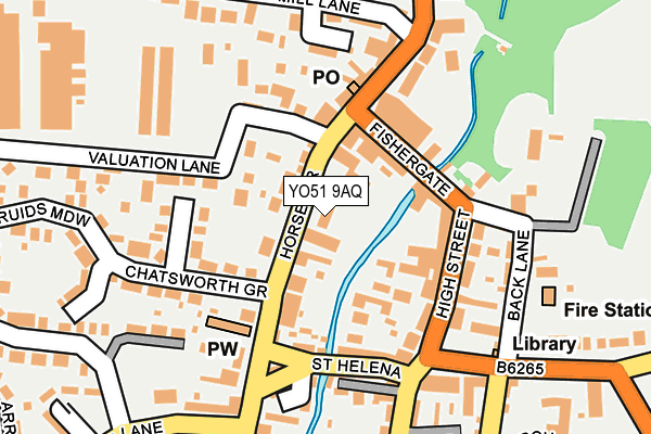 YO51 9AQ map - OS OpenMap – Local (Ordnance Survey)