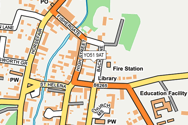 YO51 9AT map - OS OpenMap – Local (Ordnance Survey)