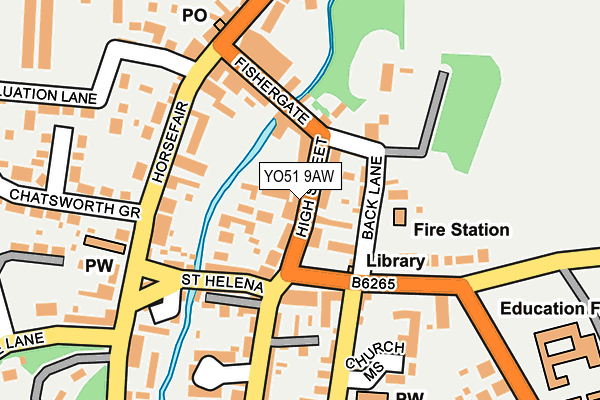 YO51 9AW map - OS OpenMap – Local (Ordnance Survey)