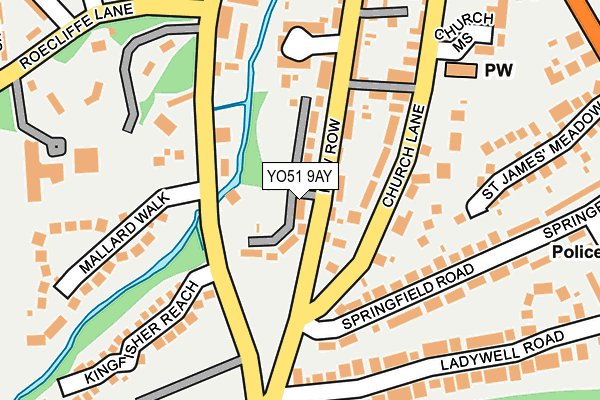 YO51 9AY map - OS OpenMap – Local (Ordnance Survey)