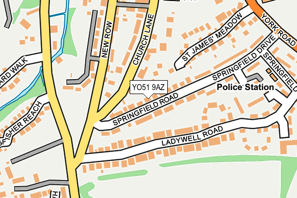 YO51 9AZ map - OS OpenMap – Local (Ordnance Survey)