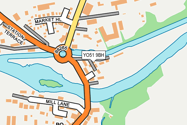 YO51 9BH map - OS OpenMap – Local (Ordnance Survey)