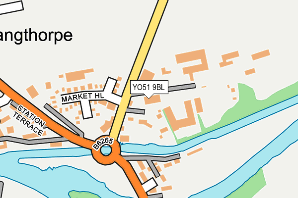 YO51 9BL map - OS OpenMap – Local (Ordnance Survey)