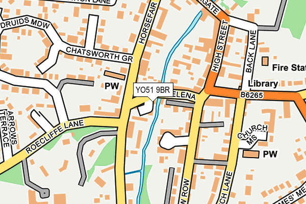 YO51 9BR map - OS OpenMap – Local (Ordnance Survey)