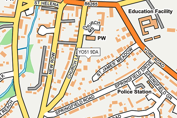 YO51 9DA map - OS OpenMap – Local (Ordnance Survey)