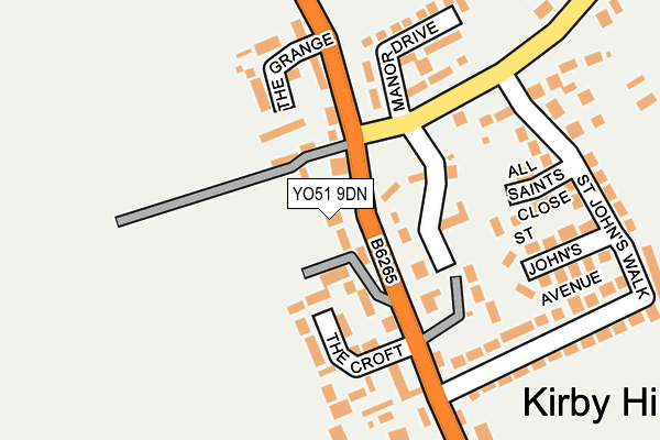 YO51 9DN map - OS OpenMap – Local (Ordnance Survey)