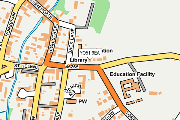 YO51 9EA map - OS OpenMap – Local (Ordnance Survey)