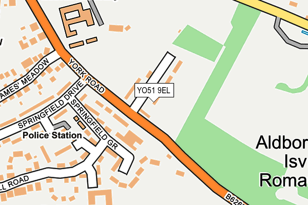YO51 9EL map - OS OpenMap – Local (Ordnance Survey)