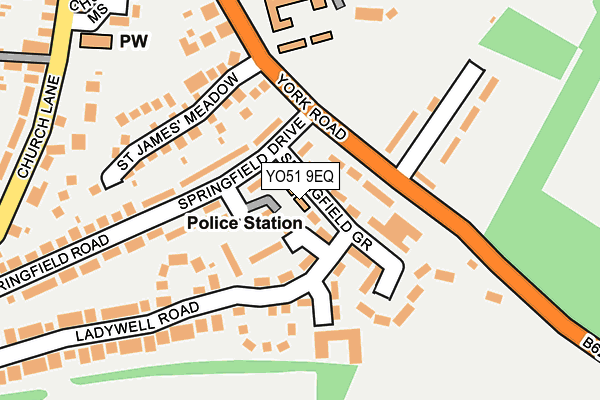 YO51 9EQ map - OS OpenMap – Local (Ordnance Survey)