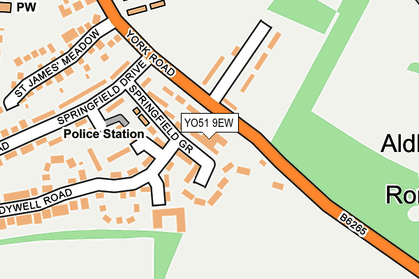 YO51 9EW map - OS OpenMap – Local (Ordnance Survey)