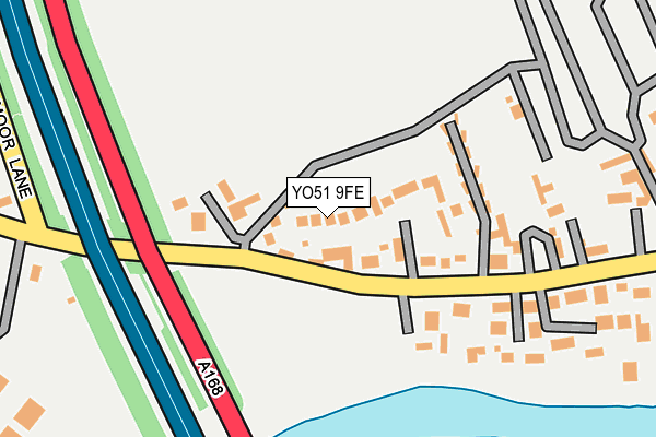 YO51 9FE map - OS OpenMap – Local (Ordnance Survey)