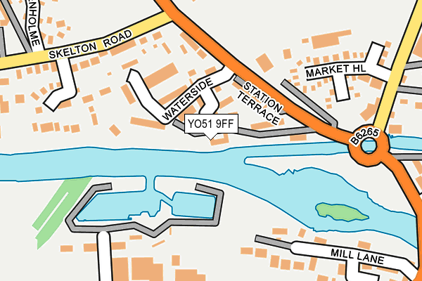 YO51 9FF map - OS OpenMap – Local (Ordnance Survey)