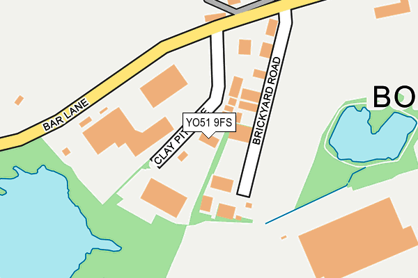 YO51 9FS map - OS OpenMap – Local (Ordnance Survey)