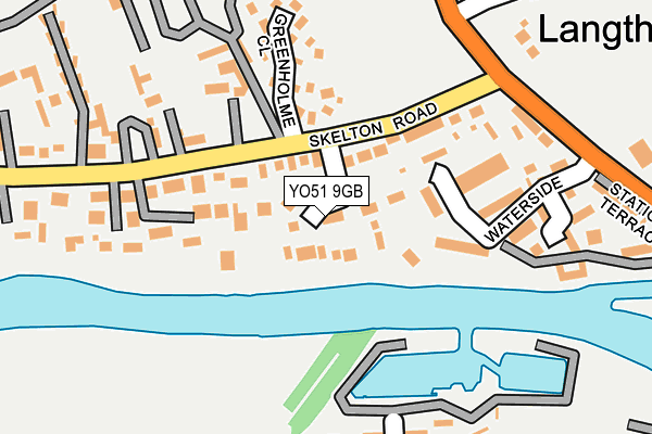 YO51 9GB map - OS OpenMap – Local (Ordnance Survey)