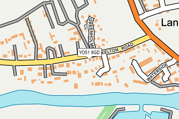 YO51 9GD map - OS OpenMap – Local (Ordnance Survey)
