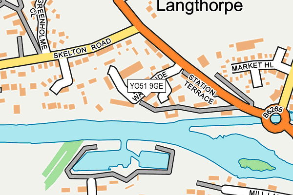 YO51 9GE map - OS OpenMap – Local (Ordnance Survey)